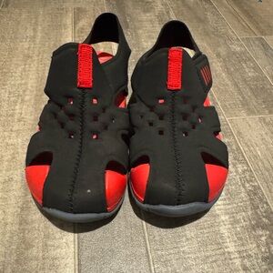 wonder nation Black and Red Kids Slip-On Water Shoes